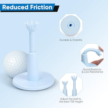 Adjustable Golf Tees - Unbreakable Rubber Golf Tees for Mats & Driving Range Tee, Flight Path Golf Simulator Tees Golf Accessories - 3 Pack