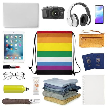 Beam Bag Large Capacity Drawstring Backpack for Volleyball Baseball Sports Workout Gear Travel Men Women, Lgbt Pride Gay Homosexual Lesbian Bisexual Bags - color: Picture (350)
