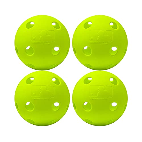 Franklin Sports Plastic Softballs - Indestruct-A-Ball Plastic Practice Softballs - Official Size 11" Training Softball for Batting Practice - Yellow - 4 Pk - color: Yellow, size: 11 inch (softball)
