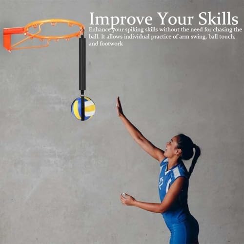 Volleyball Training Equipment Aids, Volleyball Spike Trainer, Serving & Spiking Practice Rebounder for Beginners & Pro