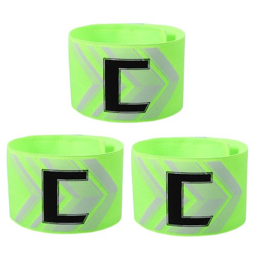 Soccer Captain, Soccer Captain Armbands Elastic Adjustable Leader Armband Team Sport Protective - color: Fluorescent Green