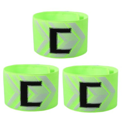Soccer Captain, Soccer Captain Armbands Elastic Adjustable Leader Armband Team Sport Protective - color: Fluorescent Green