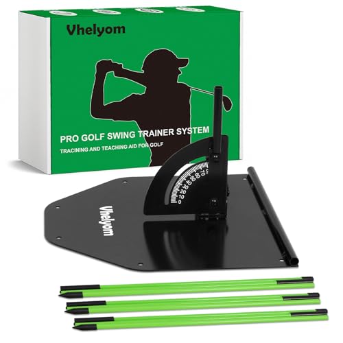 Golf Alignment Stick Holder Set - Adjustable Angle Training aid for Correcting Swing Path, Portable Practice Tool for Indoor/Outdoor Golfers