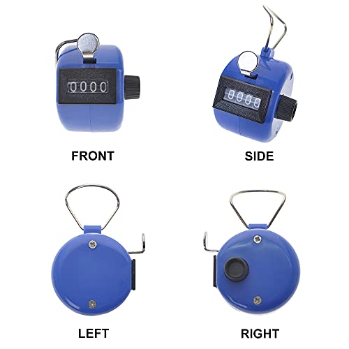 TopTie ABS Hand Tally Counter, 4-Digit Mechanical Golf Clicker Counter Handheld, Lap Number Counter