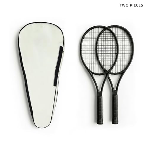 Tennis Bag Lightweight and Padded Tennis Rackets Cover with Adjustable Shoulder Strap - color: Off-white, size: 28"x11.5"