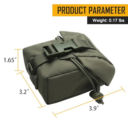 IDOGEAR Tactical Frag Grenade Pouch MOLLE Tool Pouch Ultility EDC mini Waist Storage Bag with Adjustable Function - color: Ranger Green