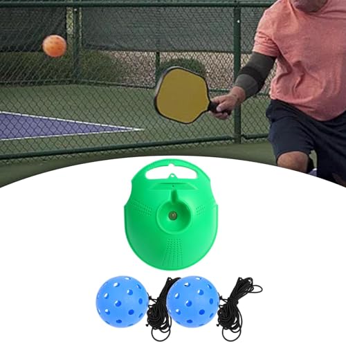 Pickleball Trainer Solo Pickleball Training, with Pickleball Ball Cord Baseboard Convenient Adult Kids Pickleball Equipment, Blue