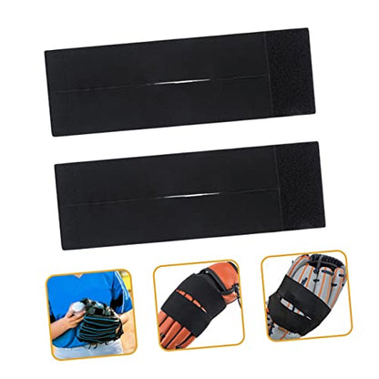 DECHOUS 4sets Baseball Mitten Wrap Polyester Gloves Wrap Catcher Glove Band Elastic Baseball Laces Gear 2pcs*4