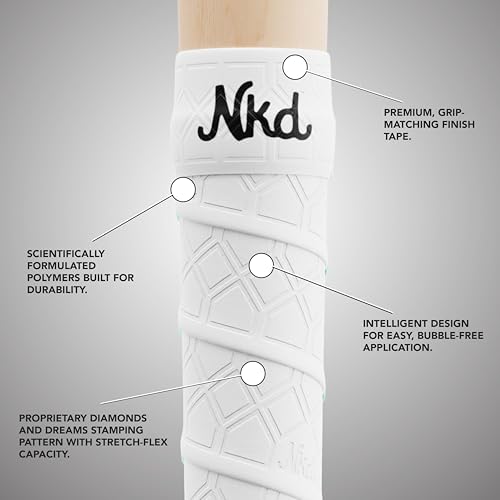 Naked Grips Iconic Collection | 1mm Baseball & Softball Bat Grips - color: Frost White