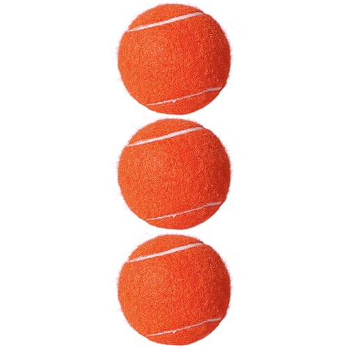 Tennis Balls, 3 Pack Advanced Training & Practice Tennis Balls for Beginners, High Visibility Pet Dog Playing Balls - color: Orange