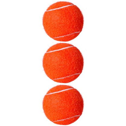 Tennis Balls, 3 Pack Advanced Training & Practice Tennis Balls for Beginners, High Visibility Pet Dog Playing Balls - color: Orange