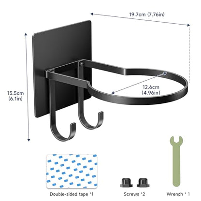 Ball Holder Wall-Mount with Hook,Ball Storage Stand Display Rack for Basketballs, Football, Soccer, Volleyball Collection, Sports Accessories Organizer(1 Pcs)