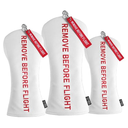 Golf Head Cover with RBF Design for Golf Club - size: for Fairway, style: White