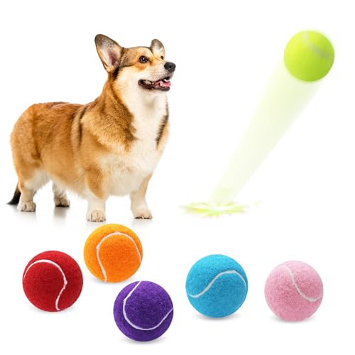 Magicorange 6 Pack Small Tennis Balls, 2 inch Tennis Balls for Dogs,Colorful Easy Catching Pet Playing Ball (Multicolor, 6 Pack) - color: Multicolor, size: 6 Pack
