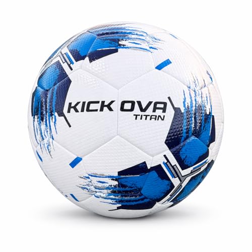 Professional Soccer Ball Size 4 & 5 – Seamless Training & Match Ball for Youth, Kids & Adults, Waterproof Synthetic PU Leather, Superior Air Retention - size: TITAN(SIZE 5)-BLUE