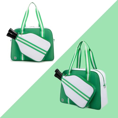 ROYALFAIR Pickleball Tote Bag for Women Men Large Capacity with Paddle Cover Pocket and Adjustable Shoulder strap
