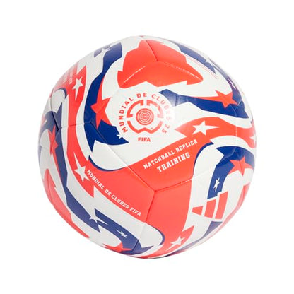 adidas FIFA Club World Cup Club Ball - Inspired Design, Durable Construction, Official Tournament Logo - color: White/Lucid Red/Power Blue/Black/Training, size: 3