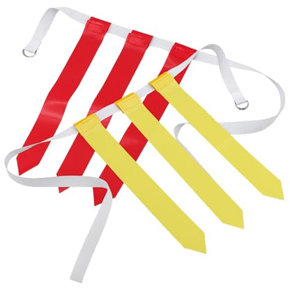 Homoyoyo Flag Football Belts Set with 3 Adjustable Rugby Waist Flags 2pcs Training Gear for Youth and Adults for Outdoor Practice and Games