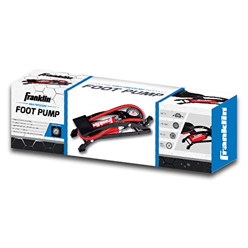 Franklin Sports Foot Air Pump for Balls, Bikes, Inflatables and More - High-Pressure Foot Pedal Pump - Compact Heavy Duty