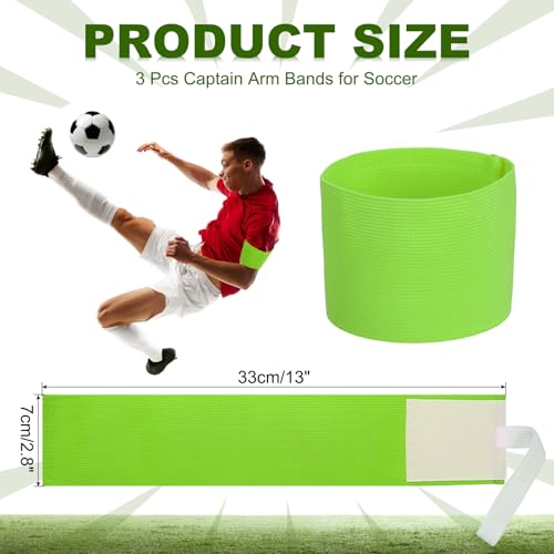 PATIKIL Soccer Captain Armband, Captain Arm Bands for Soccer Elastic Captain Arm Band Sports Captain Armbands - color: Fluorescent Green