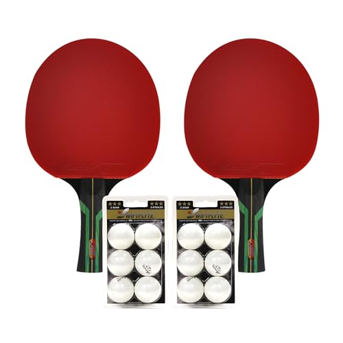 Premier Table Tennis 2-Player Set, Includes 2 Paddles and 12 x 3-Star White Ping Pong Balls