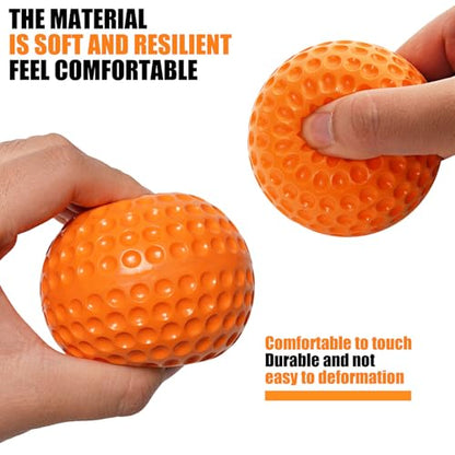 GKK 12 Pack Pitching Machine Soft Balls,9-Inch 1.75OZ Pitching Machine Soft Balls for Hand-Eye Coordination, Hitting and Fielding Practice(Orange)