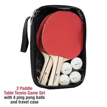 MD Sports Table Tennis Tables Multiple Styles Ping Pong Tables, Foldable for Easy Storage with Nets Included, Perfect for Family Game Rooms | Multiple Styles - style: Ping Pong Paddle Set