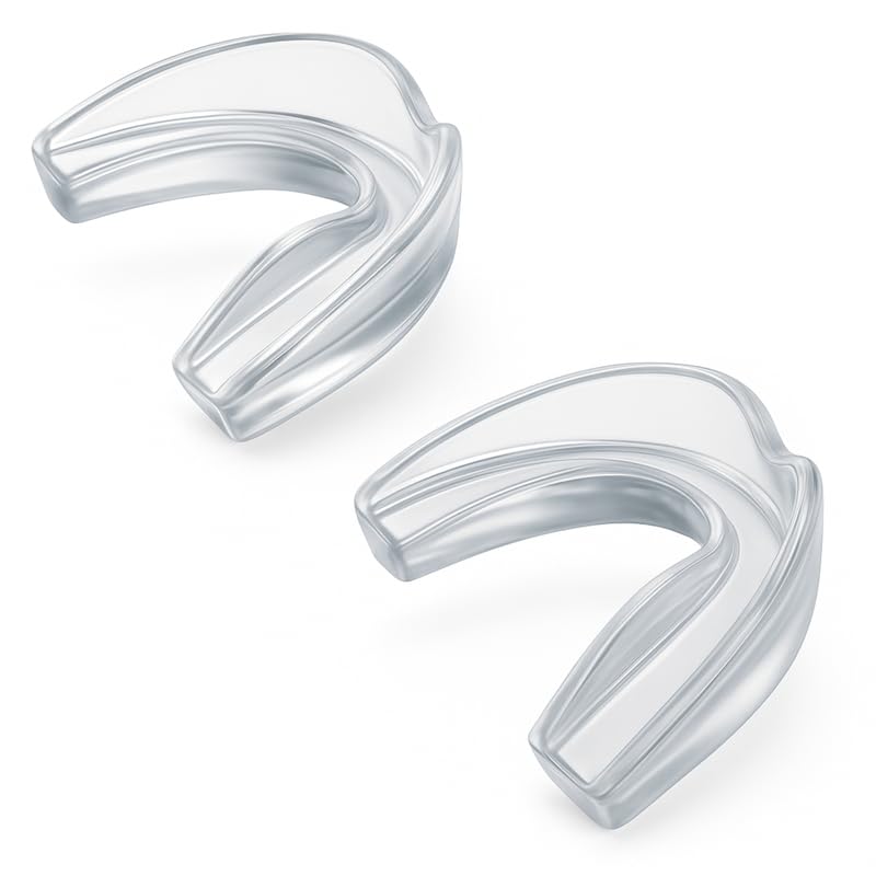 Sports Mouth Guard - 2 Pack Made in USA, Custom Fit Mouthguard for Adults & Teens 12+ - BPA-Free, Soft & Moldable Mouthguards for Football, MMA, Boxing, Lacrosse