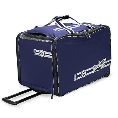 No Errors Ball Boy XL Wheeled Baseball Coaches Bag - Heavy Duty Baseball and Softball Bag for Coaches - Holds Two 6 Gallon Ball Buckets and Coaching Equipment - color: Navy