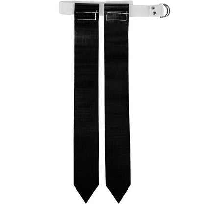 Crown Sporting Goods Flag Football Belt & Flags - 1 Belt w/ 2 Flags, Accessories for Flag & Touch Games, Practices, Training - color: Black