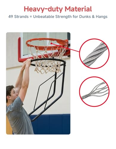 Basketball Rebounder, Heavy Duty & Quick Release Basketball Return Attachment, 180 Degree Rotatable Chute Shot Returner for 18" Rim Indoor and Outdoor Basketball Trainning Equipment