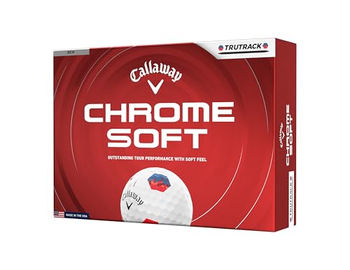 Callaway Golf Chrome Soft 2026 Golf Balls - color: Tru Track Blue/Red
