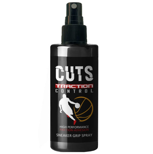 CUTS Traction Control Basketball Shoe Grip Spray - Increase Grip on Courts - Basketball, Volleyball, Tennis, Racquetball