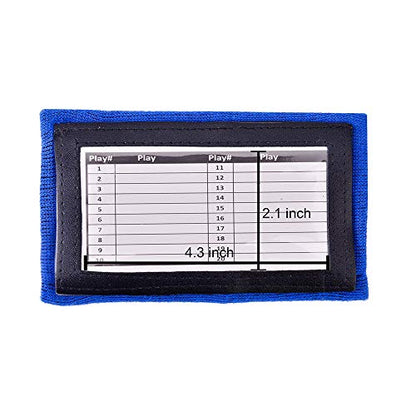 Quarterback (QB) 3 Sheet Play Wristband Youth Perfect for Football Plays, Softball Signs & Baseball (20 Pack) - color: Blue