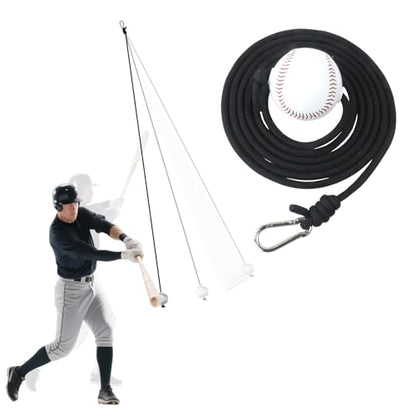 Baseball & Softball Batting Training Equipment, Rope Baseball Swing Practice Equipment, Softball Hitting Training Aids, Solo/Team Batting Practice Trainer Effortlessly Enhance Hitting Accuracy