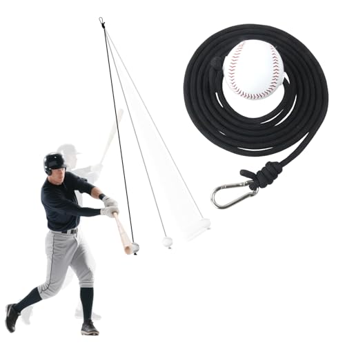 Baseball & Softball Batting Training Equipment, Rope Baseball Swing Practice Equipment, Softball Hitting Training Aids, Solo/Team Batting Practice Trainer Effortlessly Enhance Hitting Accuracy