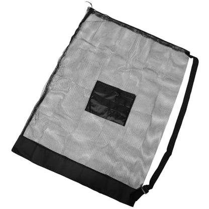 MAGICLULU Large Capacity Single Shoulder Mesh Ball Bag with Drawstring, Sports Ball Storage Carrier for Basketball, Soccer, Volleyball – Heavy-duty Mesh Sports Equipment Bag for Outdoor Team