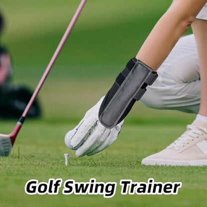 Golf Wrist Brace Training Aid for Beginners,Wrist Trainer for Golf Swing Practice,Adjustable Wrist Support Brace to Correct Prevent Wrists Flipping and Joint Injuries