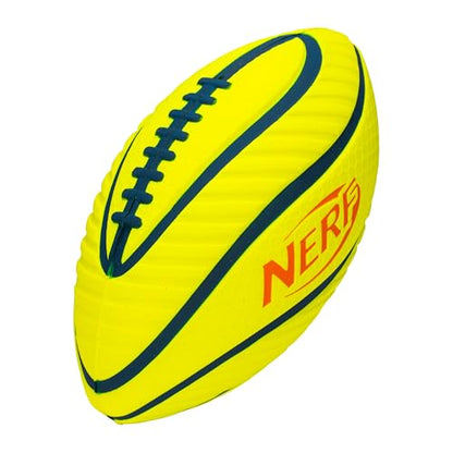 Nerf 10 Player Flag Football Belts + Ball Set - Youth Flags + Junior Foam Football for Kids - Full Kit for 5 v 5 Games - Includes (10) Belts + 1 Foam Ball