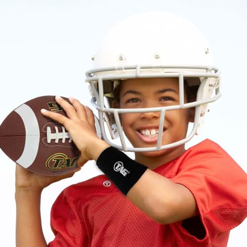 TAG Youth Wrist Coach, Five Window, Baseball Soccer Football Play Coach Playbook Quarterback Wristband, Black