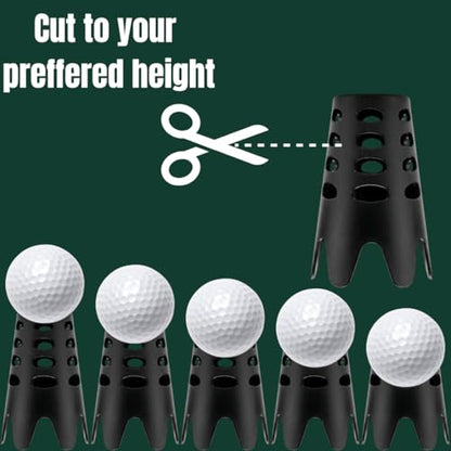 Against The Grain Golf Simulator Tees with Tether Base – Plastic Golf Simulator Tees for Hitting Off Mats, Indoor Golf Mat Tee Holder for Driving Range Mat, Reusable Tees for Simulator Practice
