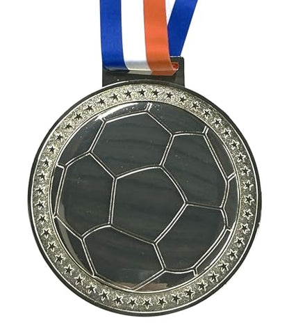 Express Medals Pack of 1 (or More) Colossal 5 Inch Gold Soccer Award Medals Variations with or Without Engraving Personalization Engraved Custom Text Names - color: Yes Engraving
