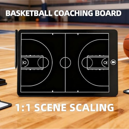 Basketball Coaching Board, 16 Inch LCD Coach Clipboard, Basketball Marker Training Equipment Accessories with Pen