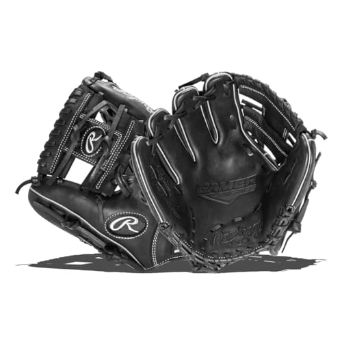 Rawlings Gamer Contour Series Utility Baseball Glove | Youth | Travel | Infield | Outfield | First Base | Black | Right Hand Thrower | Left Hand Thrower