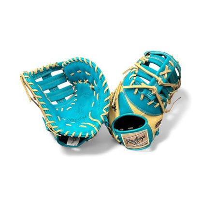 Rawlings Heart of the Hide Speed Shell Baseball Glove – Teal/Blonde – First Base Mitt & Catcher’s Mitt – Pro HOH Leather – Lightweight – RHT & LHT Available - size: 13