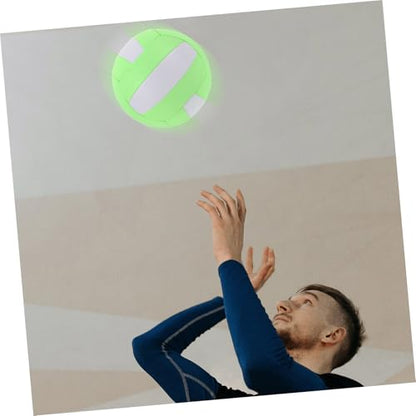 Official Size Soft Volleyball for Indoor Sports Training, Practice Volleyball Equipment with Macaron Green-White Design, Student Competition and Pe Training Ball