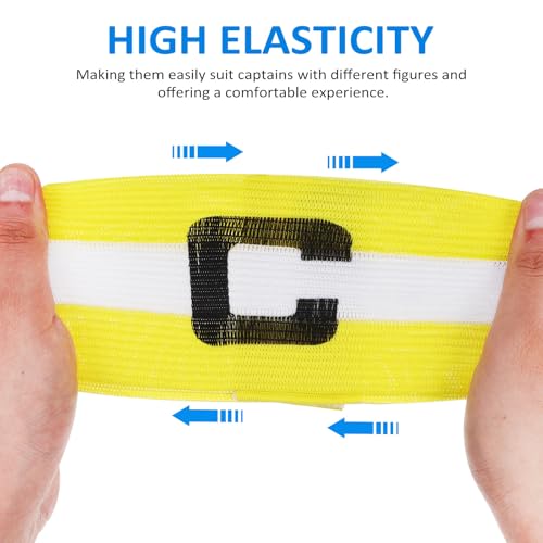 YARNOW 2 Pcs Soccer Captain Armbands Adjustable Elastic Football Bands for Youth Team Leaders Training Matches