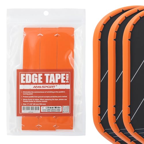 PICKLETECH Pickleball Paddle Protection Tape - Paddle Head Edge Guard - Racket Edge Protection Tape -Fit Perfectly Curved Edge -No Wrinkling