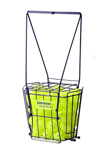 GAMMA Sports Ball Hopper Pickleball 50 - Pickleball Picker Upper with Unique Basket Shape, Reinforced Side Welds, 50-Ball Capacity, Carbon Steel, Maximum Durability