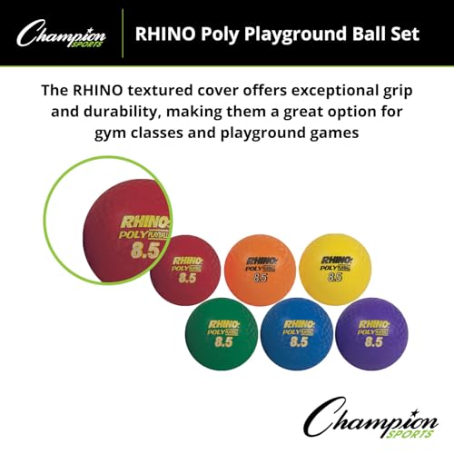 Champion Sports Poly Playground Ball Set - size: 8.5-Inch Diameter